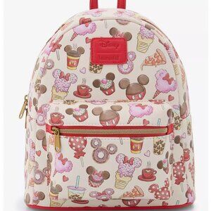 Loungefly Disney Mickey & Minnie Treats Mini Backpack Treats Pattern Bag New